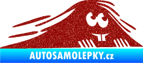 Samolepka Kuk 004 pravá zubatý šmíráček Ultra Metalic červená