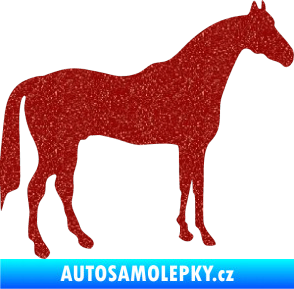 Samolepka Kůň 004 pravá Ultra Metalic červená