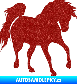 Samolepka Kůň 032 pravá Ultra Metalic červená