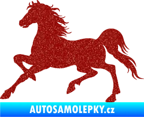 Samolepka Kůň 037 levá Ultra Metalic červená