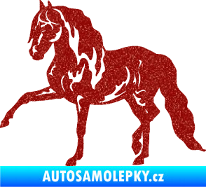 Samolepka Kůň 039 levá Ultra Metalic červená