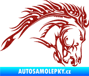 Samolepka Kůň 042 pravá Ultra Metalic červená