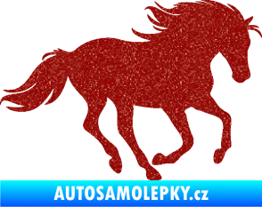Samolepka Kůň 071 pravá běžící Ultra Metalic červená