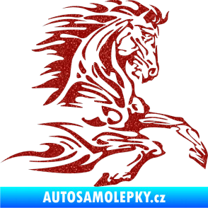 Samolepka Kůň 074 pravá Ultra Metalic červená