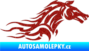 Samolepka Kůň 078 pravá Ultra Metalic červená