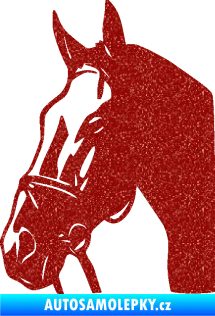 Samolepka Kůň 089 levá Ultra Metalic červená