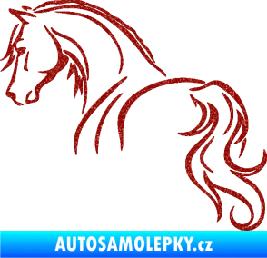Samolepka Kůň 104 levá Ultra Metalic červená