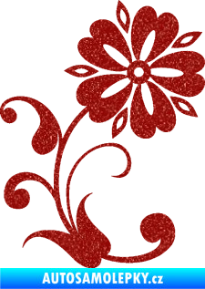 Samolepka Květina dekor 001 pravá Ultra Metalic červená