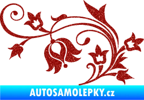 Samolepka Květina dekor 002 levá Ultra Metalic červená