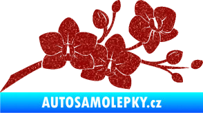 Samolepka Květina dekor 008 pravá orchidej Ultra Metalic červená