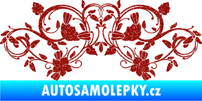Samolepka Květina dekor 026 Ultra Metalic červená