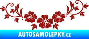 Samolepka Květina dekor 045 pravá ibišky Ultra Metalic červená