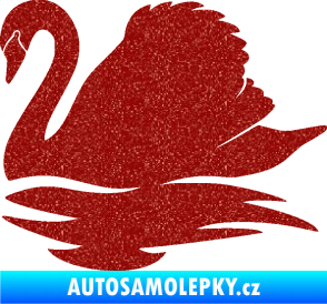Samolepka Labuť 003 levá Ultra Metalic červená