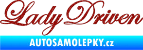 Samolepka Lady driven 003 nápis v řádce Ultra Metalic červená