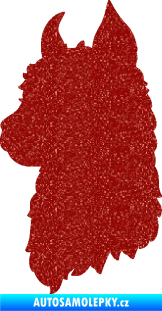Samolepka Lama 006 levá silueta Ultra Metalic červená
