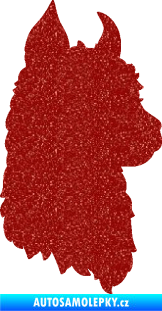 Samolepka Lama 006 pravá silueta Ultra Metalic červená