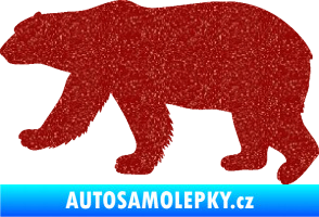 Samolepka Lední medvěd 002 levá Ultra Metalic červená