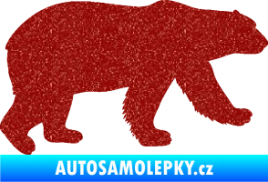 Samolepka Lední medvěd 002 pravá Ultra Metalic červená
