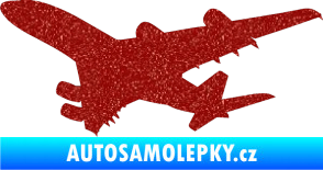 Samolepka Letadlo 002 levá Ultra Metalic červená