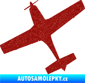 Samolepka Letadlo 003 levá Ultra Metalic červená