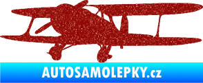 Samolepka Letadlo 006 levá Ultra Metalic červená