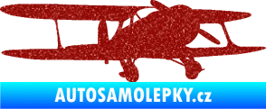 Samolepka Letadlo 006 pravá Ultra Metalic červená