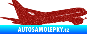 Samolepka Letadlo 009 pravá Ultra Metalic červená