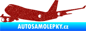 Samolepka Letadlo 012 levá Ultra Metalic červená
