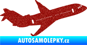 Samolepka Letadlo 013 pravá Ultra Metalic červená