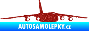 Samolepka Letadlo 015 pravá Ultra Metalic červená