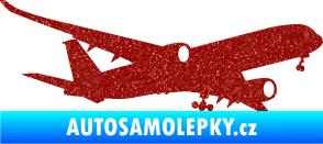 Samolepka Letadlo 017 pravá Airbus A 350 Ultra Metalic červená
