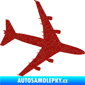 Samolepka letadlo 023 pravá Jumbo Jet Ultra Metalic červená