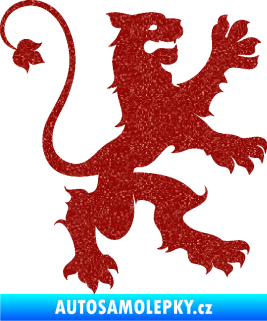 Samolepka Lev heraldika 002 pravá Ultra Metalic červená