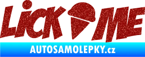 Samolepka Lick me nápis Ultra Metalic červená