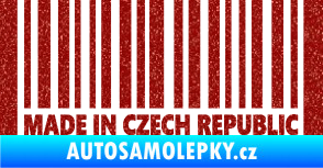 Samolepka Made in Czech republic čárový kód Ultra Metalic červená