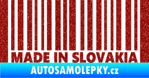 Samolepka Made in Slovakia čárový kód Ultra Metalic červená