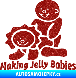 Samolepka Making jelly babies Ultra Metalic červená