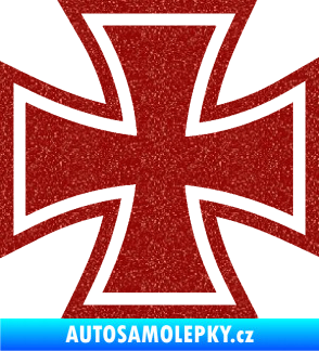 Samolepka Maltézský kříž 001 Ultra Metalic červená