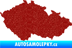Samolepka Mapa České republiky 001  Ultra Metalic červená