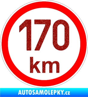 Samolepka Maximální rychlost 170km - nejvyšší konstrukční rychlost Ultra Metalic červená