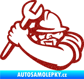 Samolepka Mechanik 001 levá Ultra Metalic červená