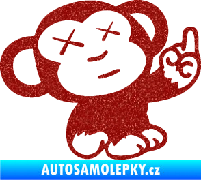 Samolepka Monkey Fuck Off JDM pravá Ultra Metalic červená