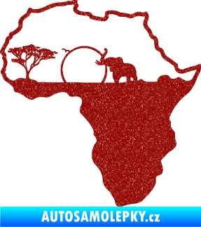 Samolepka Motiv Afrika 002 slon Ultra Metalic červená