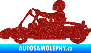 Samolepka Motokára 001 levá Ultra Metalic červená