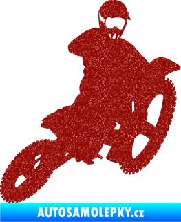 Samolepka Motorka 004 pravá motokros Ultra Metalic červená
