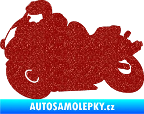 Samolepka Motorka 006 levá silniční motorky Ultra Metalic červená