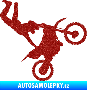 Samolepka Motorka 008 pravá motokros freestyle Ultra Metalic červená
