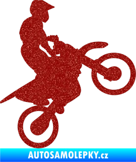 Samolepka Motorka 024 pravá motokros Ultra Metalic červená