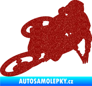 Samolepka Motorka 026 levá motokros freestyle Ultra Metalic červená