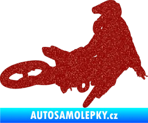 Samolepka Motorka 028 pravá motokros Ultra Metalic červená